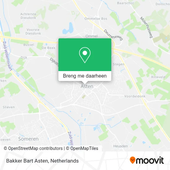 Bakker Bart Asten kaart