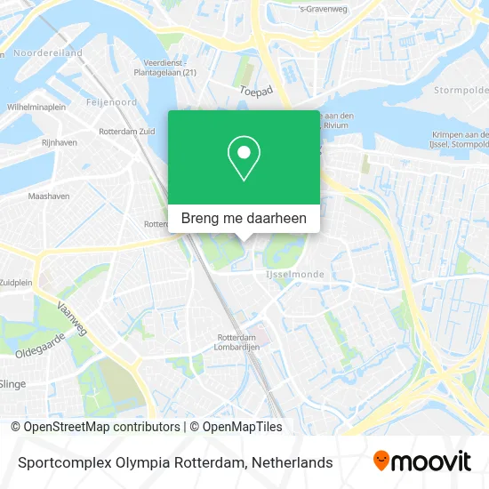 Sportcomplex Olympia Rotterdam kaart
