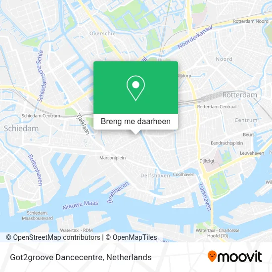 Got2groove Dancecentre kaart