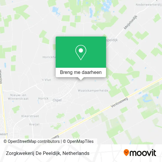 Zorgkwekerij De Peeldijk kaart