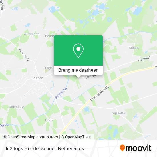 In2dogs Hondenschool kaart