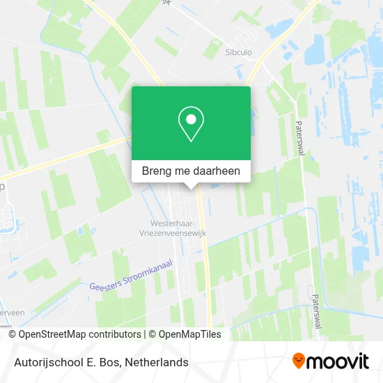 Autorijschool E. Bos kaart