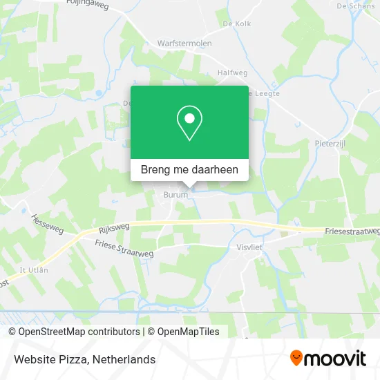 Website Pizza kaart