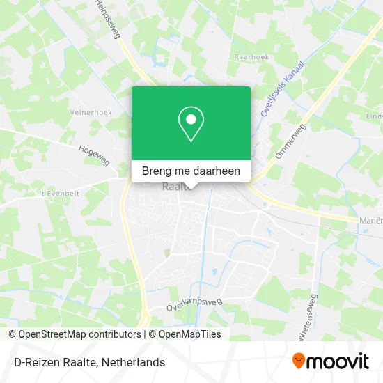 D-Reizen Raalte kaart