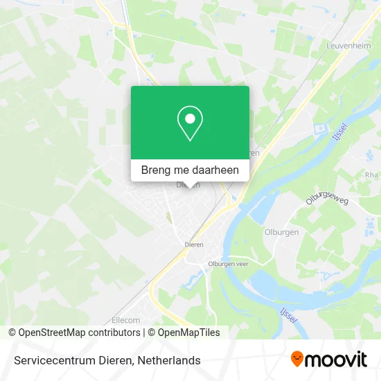 Servicecentrum Dieren kaart