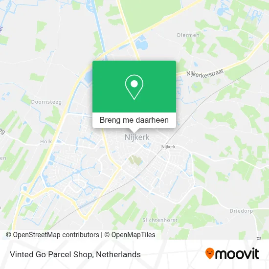 Vinted Go Parcel Shop kaart