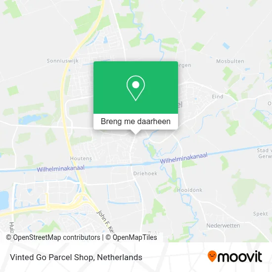 Vinted Go Parcel Shop kaart