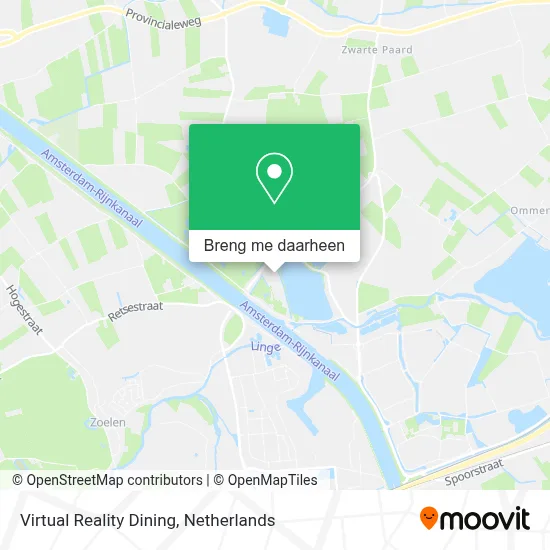 Virtual Reality Dining kaart
