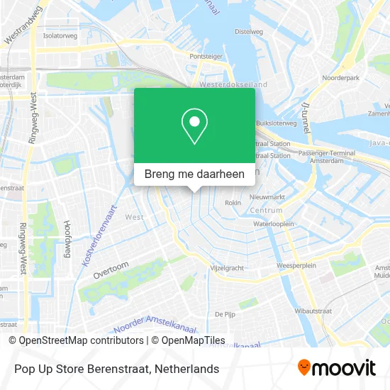 Pop Up Store Berenstraat kaart