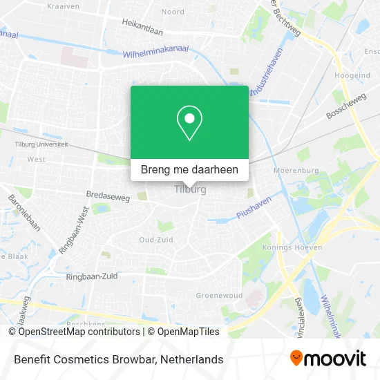 Benefit Cosmetics Browbar kaart