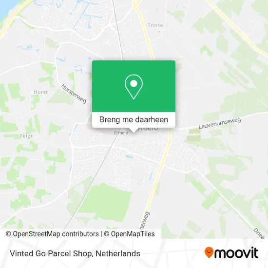 Vinted Go Parcel Shop kaart