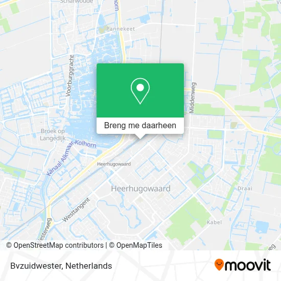 Bvzuidwester kaart