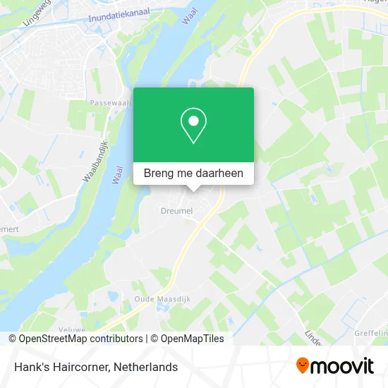 Hank's Haircorner kaart