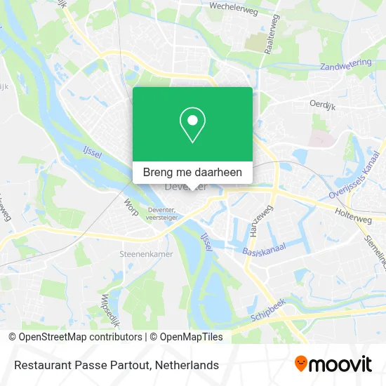 Restaurant Passe Partout kaart