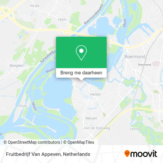 Fruitbedrijf Van Appeven kaart