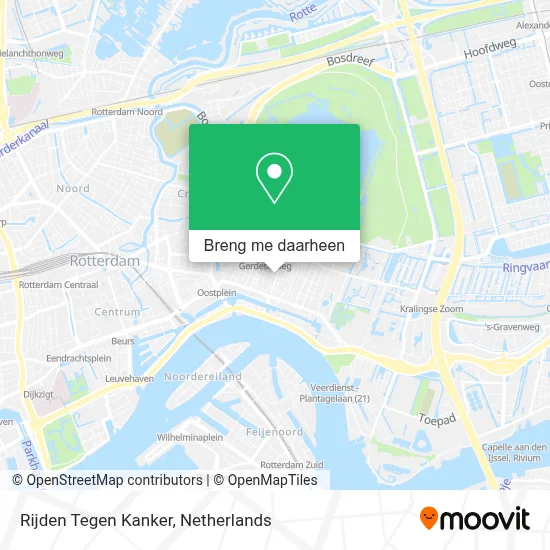 Rijden Tegen Kanker kaart