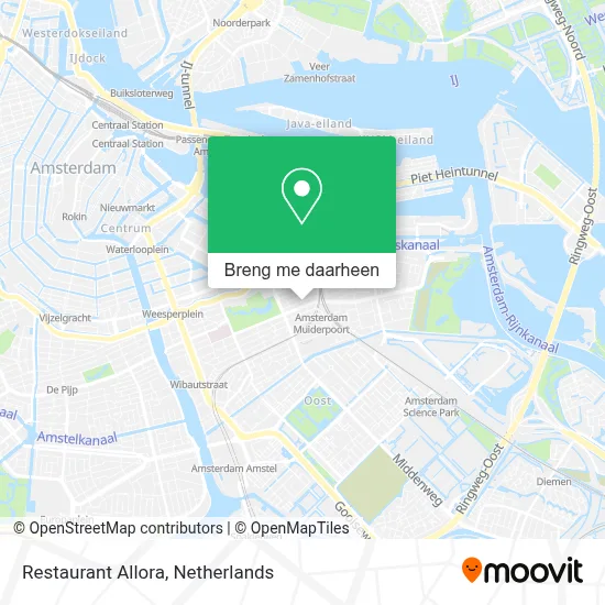 Restaurant Allora kaart