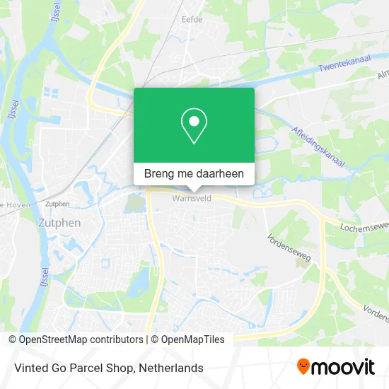 Vinted Go Parcel Shop kaart