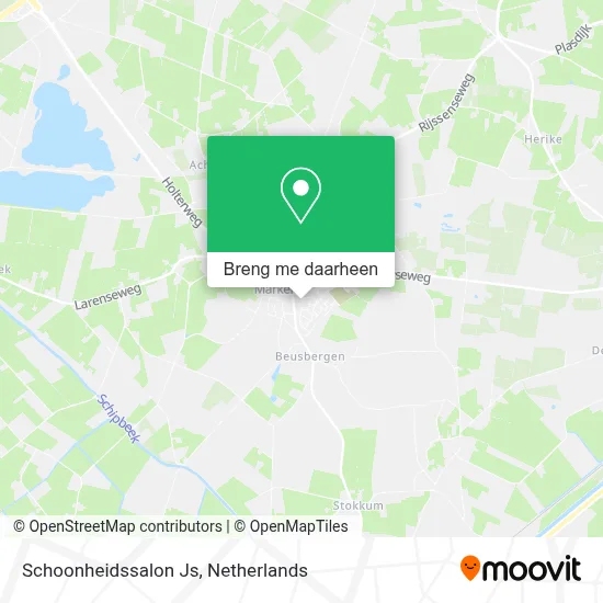 Schoonheidssalon Js kaart