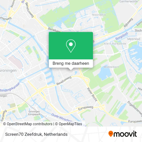 Screen70 Zeefdruk kaart
