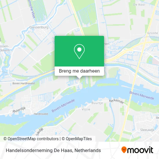 Handelsonderneming De Haas kaart