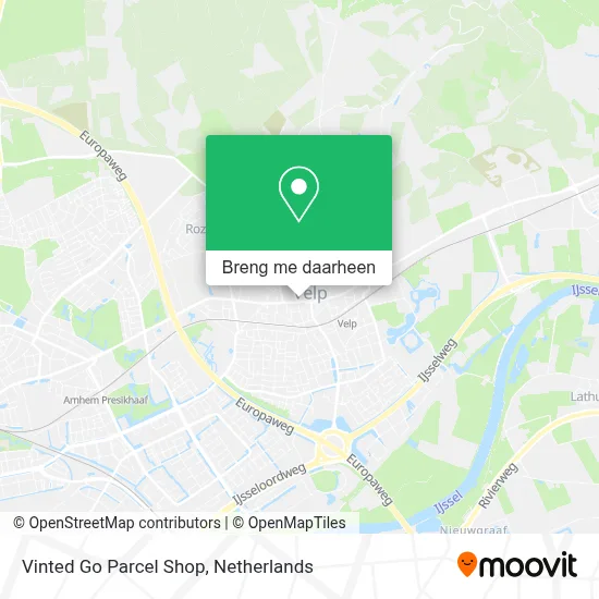 Vinted Go Parcel Shop kaart