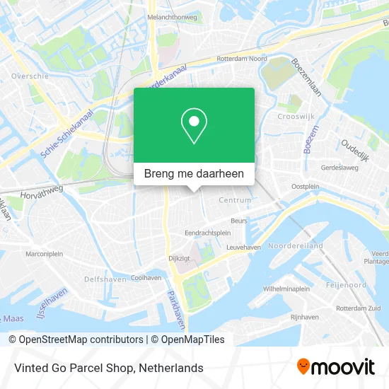 Vinted Go Parcel Shop kaart