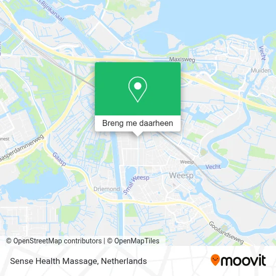 Sense Health Massage kaart