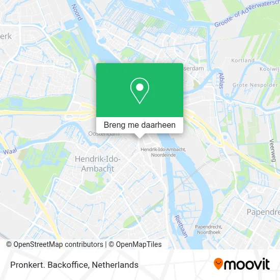 Pronkert. Backoffice kaart
