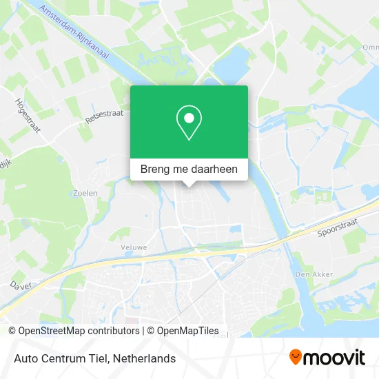 Auto Centrum Tiel kaart