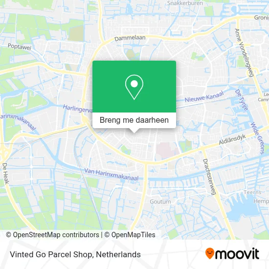Vinted Go Parcel Shop kaart