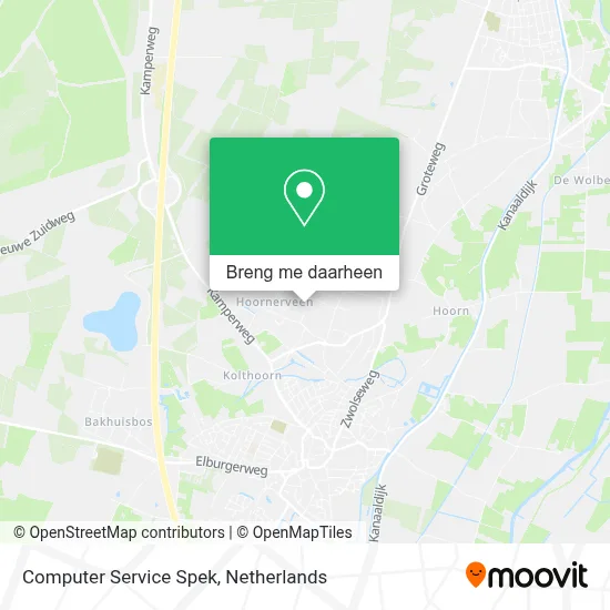 Computer Service Spek kaart