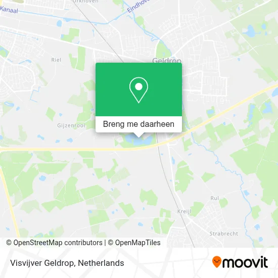 Visvijver Geldrop kaart