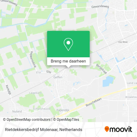Rietdekkersbedrijf Molenaar kaart
