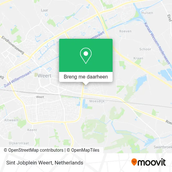 Sint Jobplein Weert kaart
