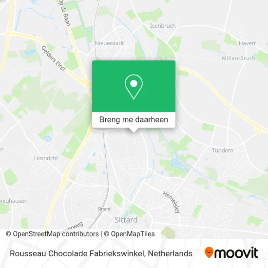 Rousseau Chocolade Fabriekswinkel kaart