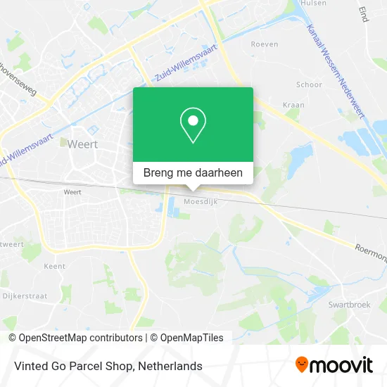 Vinted Go Parcel Shop kaart