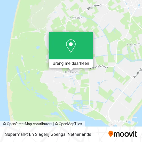 Supermarkt En Slagerij Goenga kaart