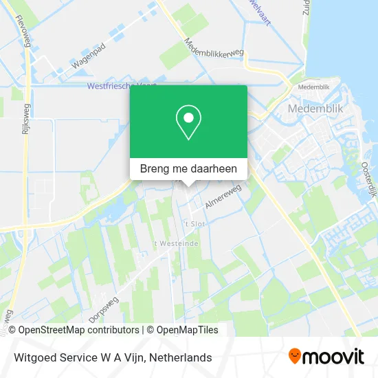 Witgoed Service W A Vijn kaart