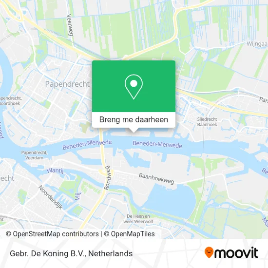 Gebr. De Koning B.V. kaart