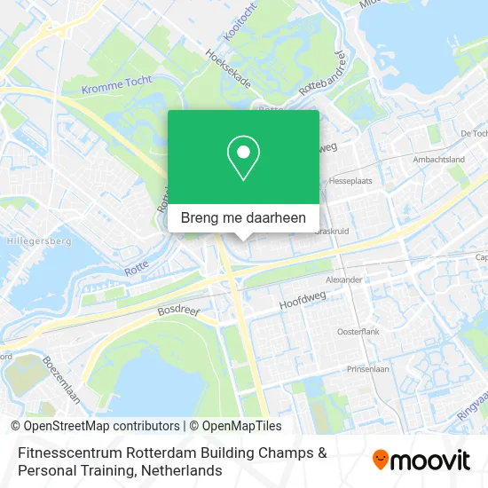 Fitnesscentrum Rotterdam Building Champs & Personal Training kaart
