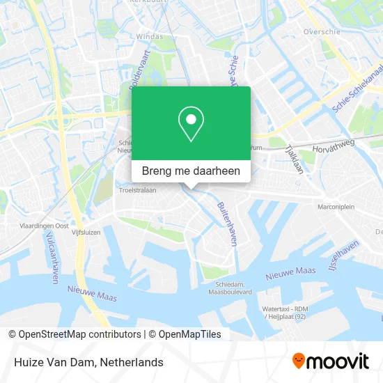 Huize Van Dam kaart