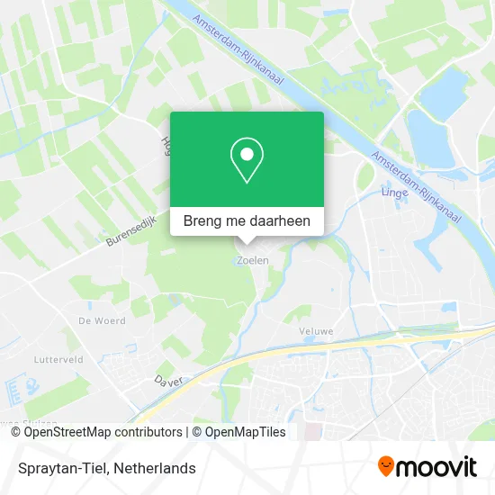 Spraytan-Tiel kaart