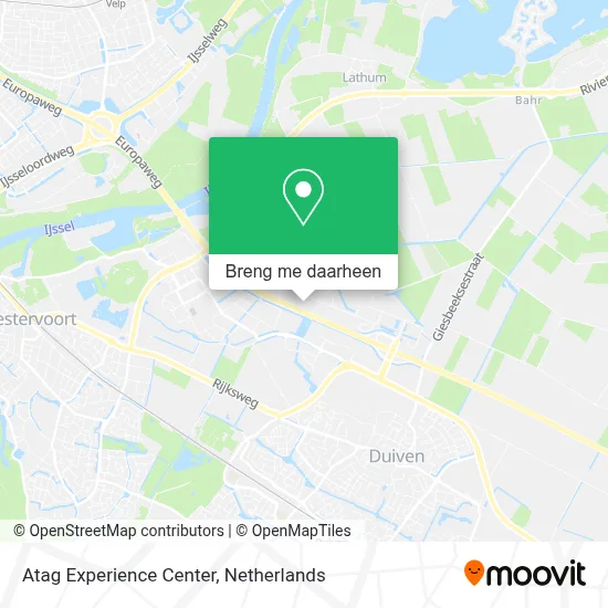 Atag Experience Center kaart
