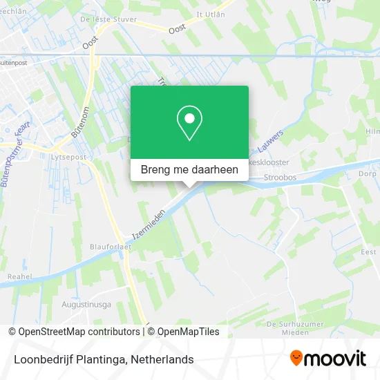 Loonbedrijf Plantinga kaart