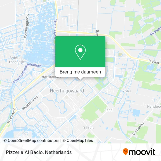 Pizzeria Al Bacio kaart