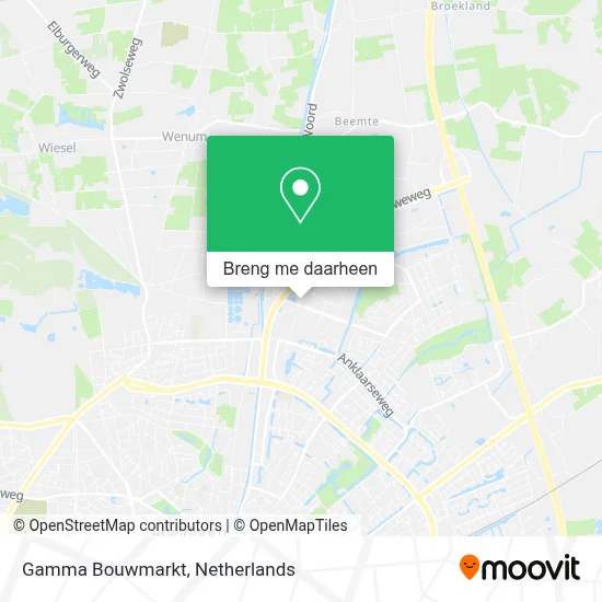 Gamma Bouwmarkt kaart