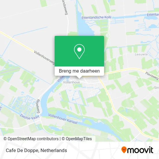 Cafe De Doppe kaart