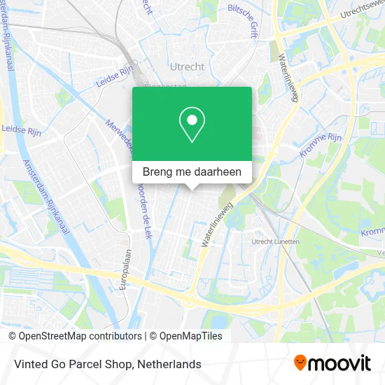 Vinted Go Parcel Shop kaart