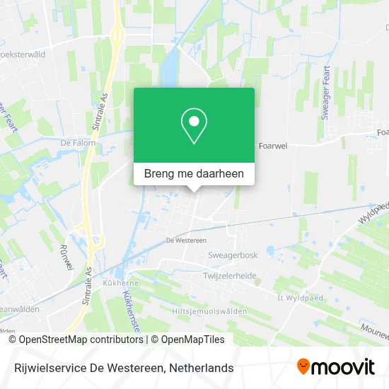 Rijwielservice De Westereen kaart